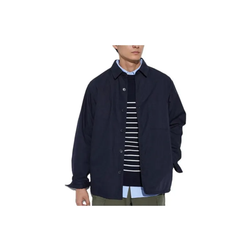 UNIQLO Jackets Coats Unisex Navy Blue-2