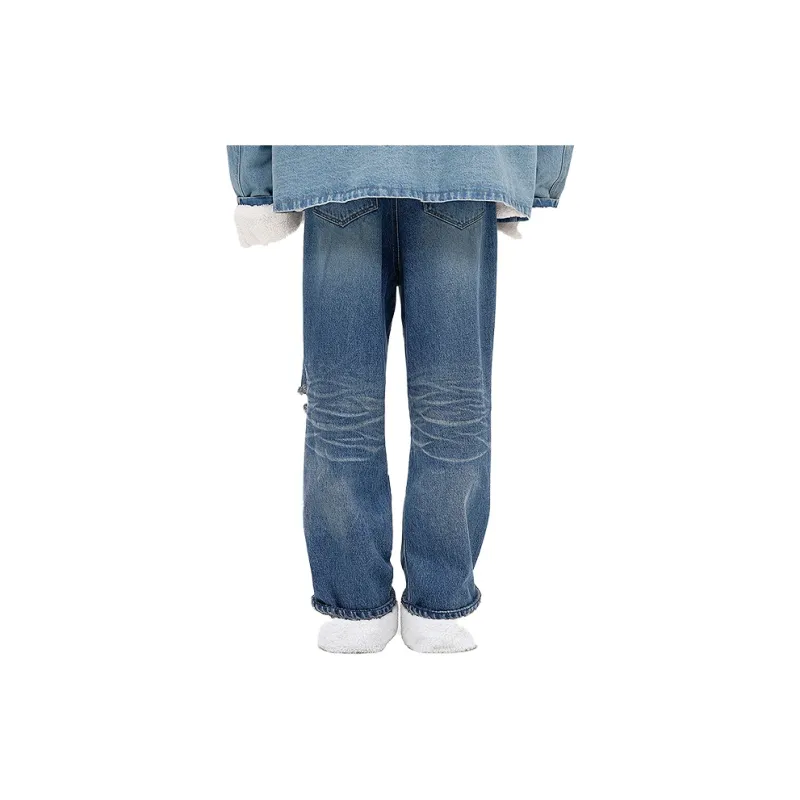 WE11DONE Ripped Straight leg Jeans-2