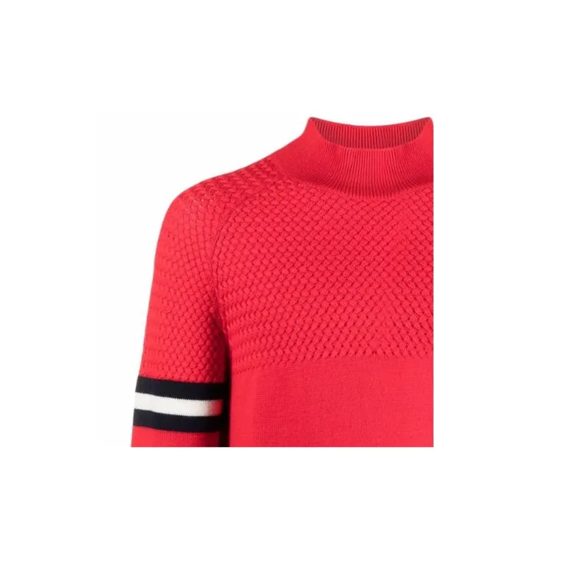 PERFECT MOMENT Textured Yoke Mock Neck Jumper-4