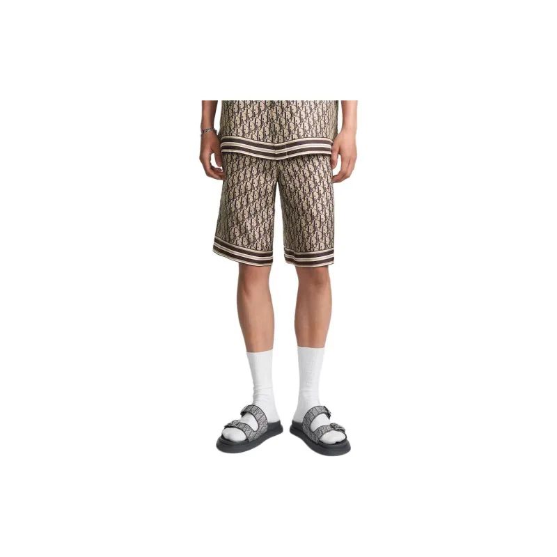 DIOR Casual Shorts Men Brown-1
