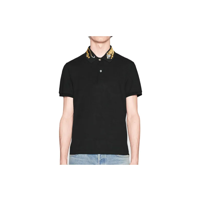 GUCCI Polo Shirts Men Black-2