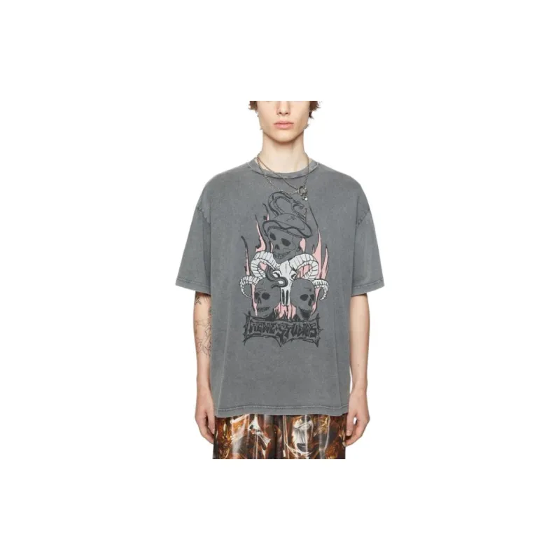 Acne Studios Crew Neck Graphic Regular Fit T Shirt-1