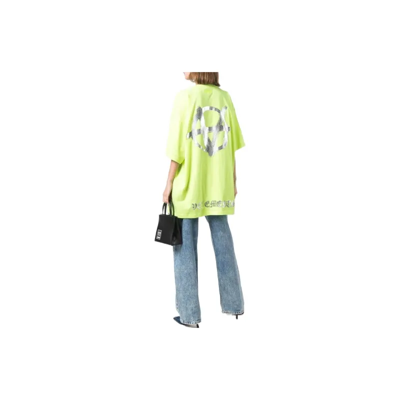 Vetements T-Shirts Unisex Yellow-2