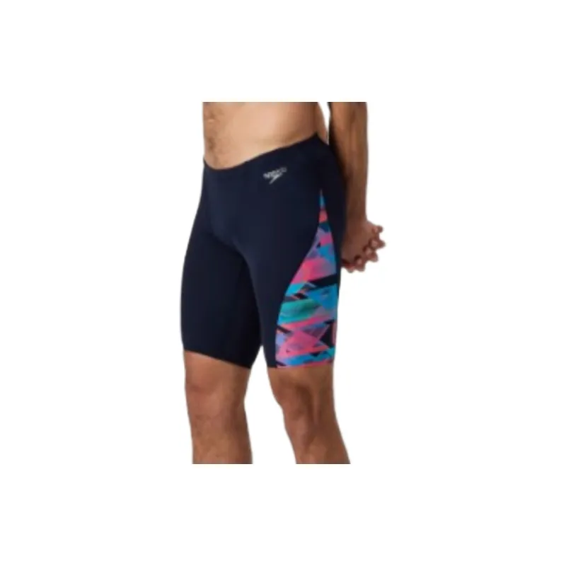 Speedo Men's Club Training Allover Digi V-Cut Sports Shorts Men Marine Blue-2