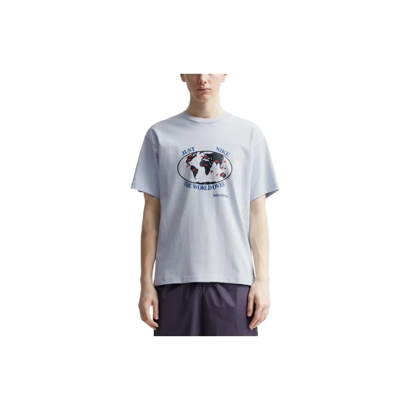 Nike T Shirts Men Light Blue-3
