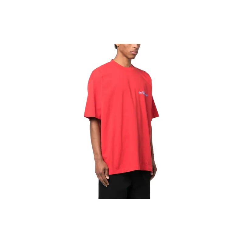 Vetements T-Shirts Men Red-3