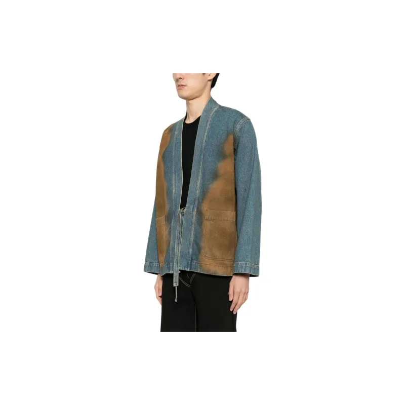 UMA WANG Juno Front-Tied Denim Jacket-3