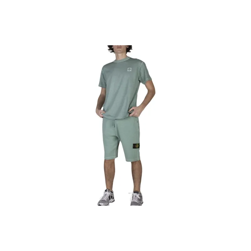 STONE ISLAND Logo Patch Drawstring Bermuda Shorts-4