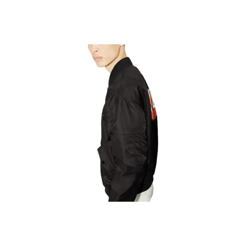 KENZO 3D Logo Patch Zipped Bomber Jacket-5