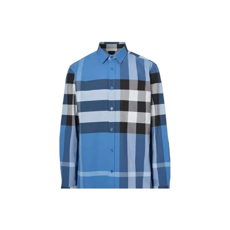 Burberry Shirt Men's Dark Sky Blue-4