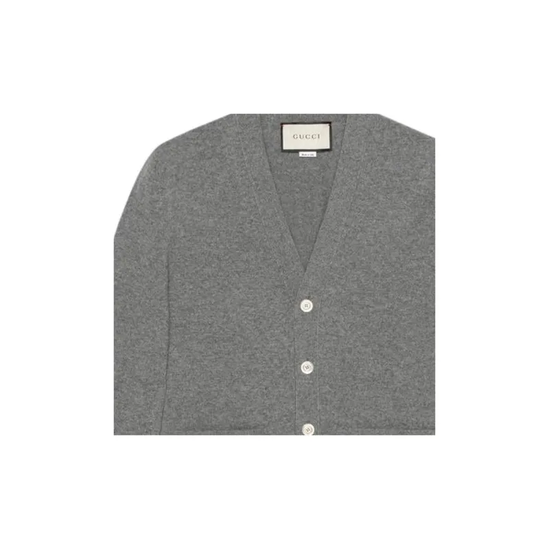 GUCCI Horsebit detail Cashmere Cardigan-5