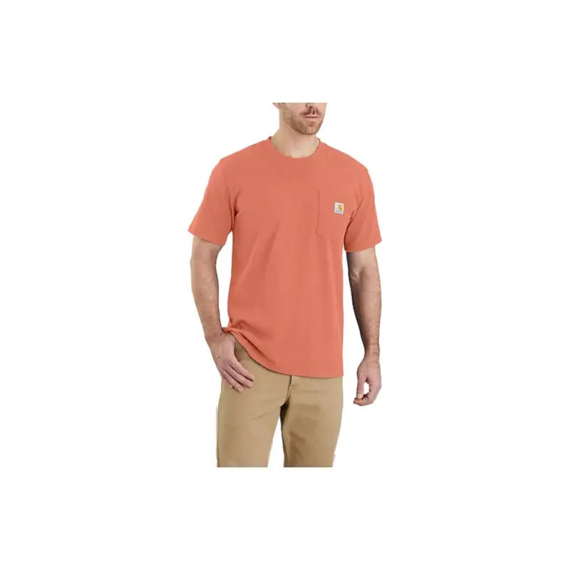 Carhartt 103296 HEAVYWEIGHT SHORT SLEEVE POCKET T SHIRT T Shirt RELAXED FIT Men's-17