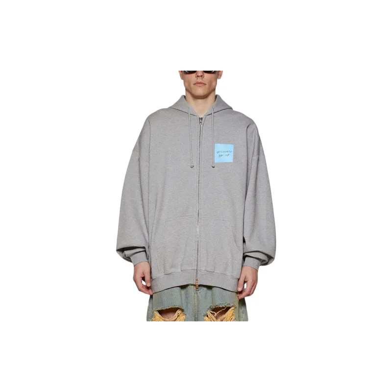 Vetements Sticker Logo Zip Up Hoodie-1