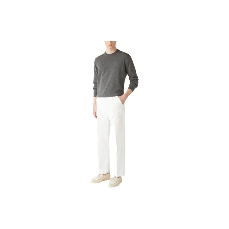 Loro Piana Classic Crew Neck Sweatshirt Men's Gray-2