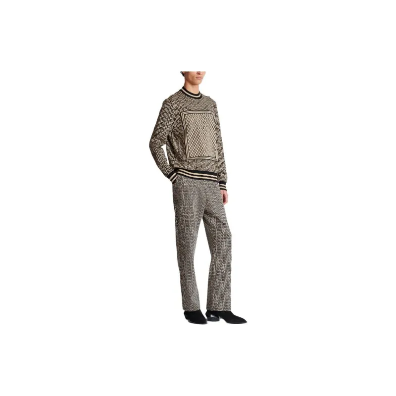 BALMAIN Mini Monogram Crewneck Sweater-3