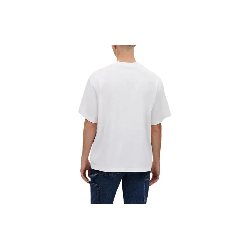 COACH Letter Print Crew Neck Short-Sleeved T-Shirt T-Shirt Men's White-2