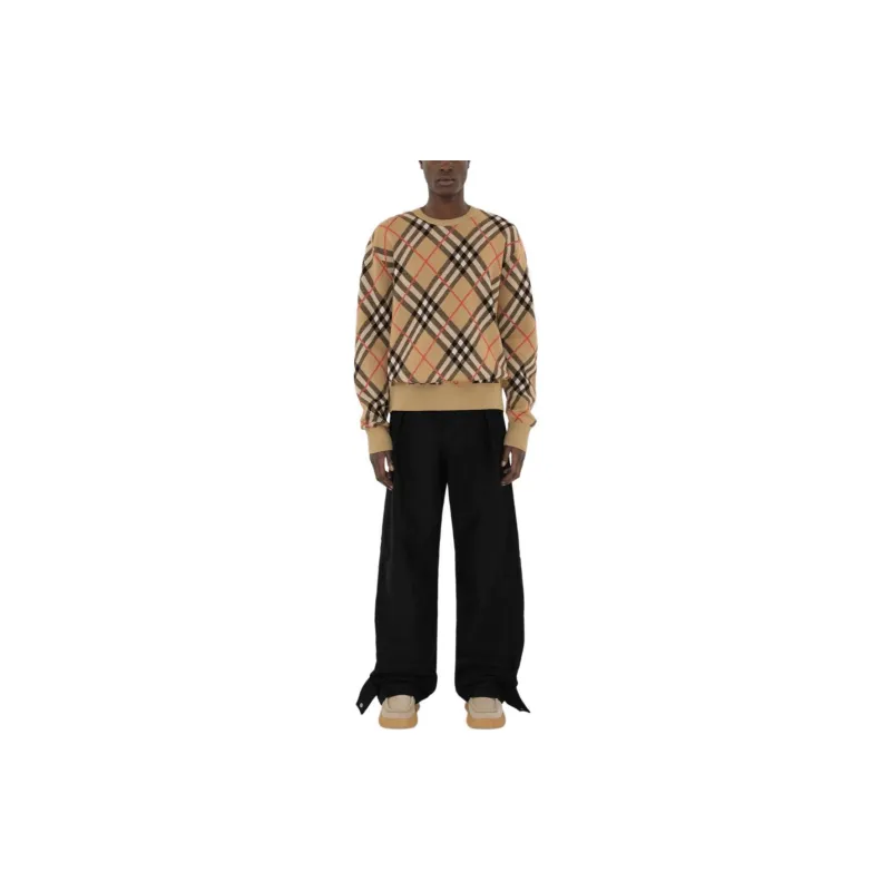 Burberry Checked Crewneck Jumper-2