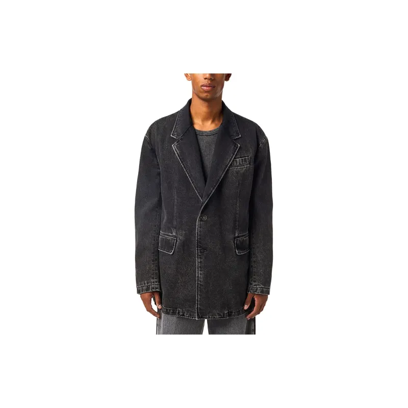 DIESEL Denim Jackets Men Black-1