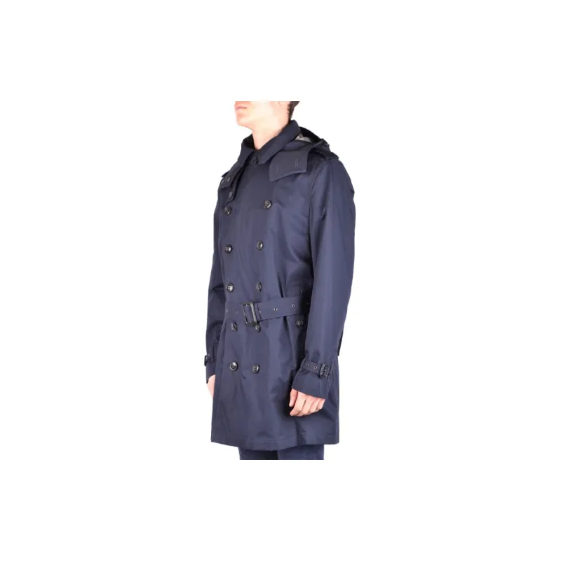 Burberry Trench Coats Men Dark Blue-4