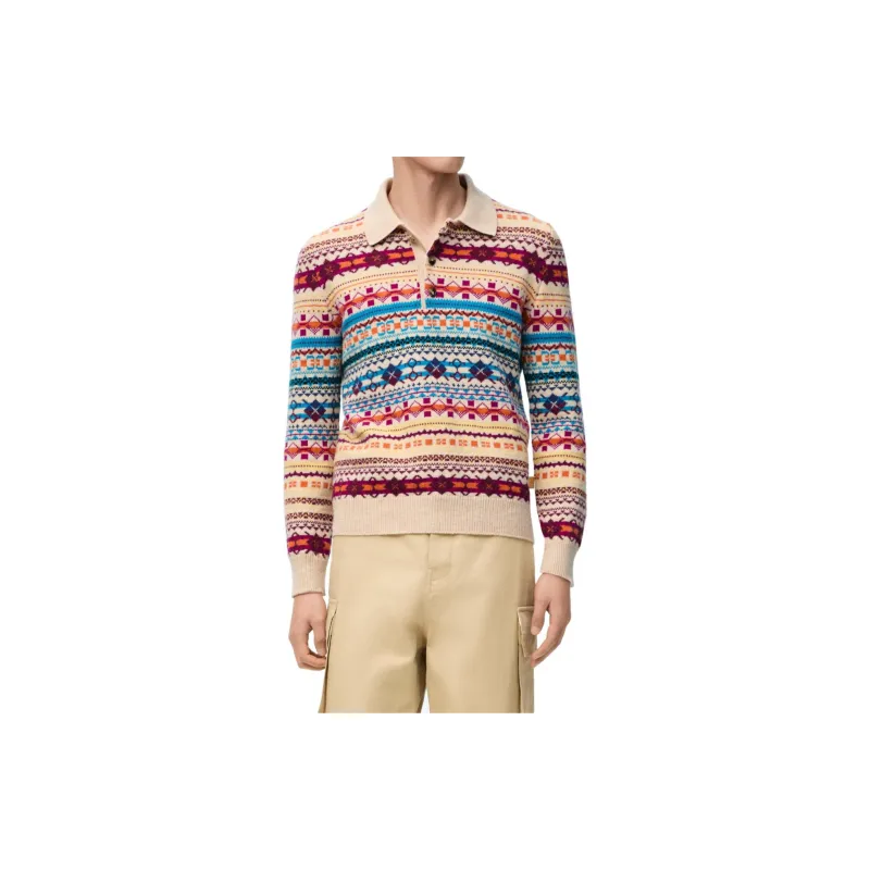 LOEWE Anagram Jacquard Polo Jumper-2