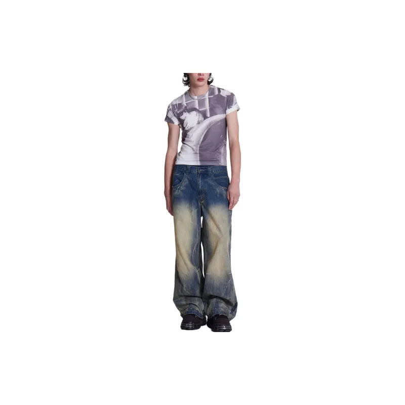 Jaded London Jeans Unisex Blue-4