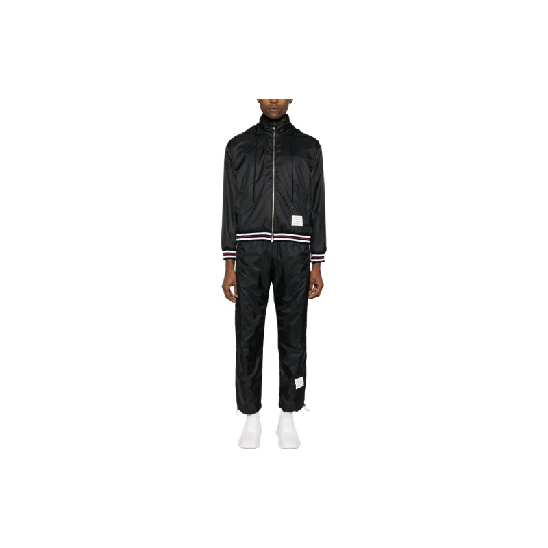 THOM BROWNE Logo Patch Zip Up Jacket-1