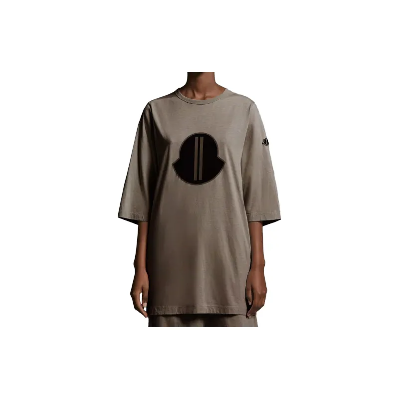 Moncler x RICK OWENS FW23 T Shirt Unisex Brown-1