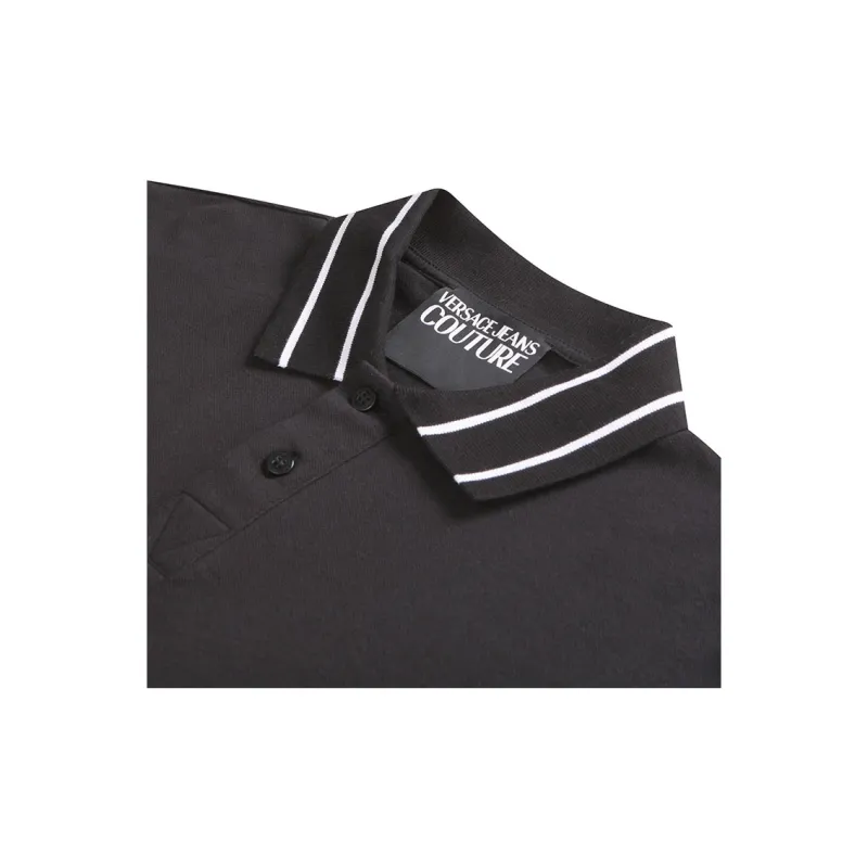 VERSACE JEANS COUTURE Logo print Cotton Polo Shirt-3