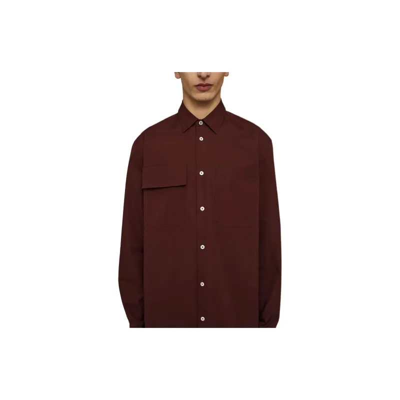 JIL SANDER Long sleeve Pocket Cotton Shirt-3