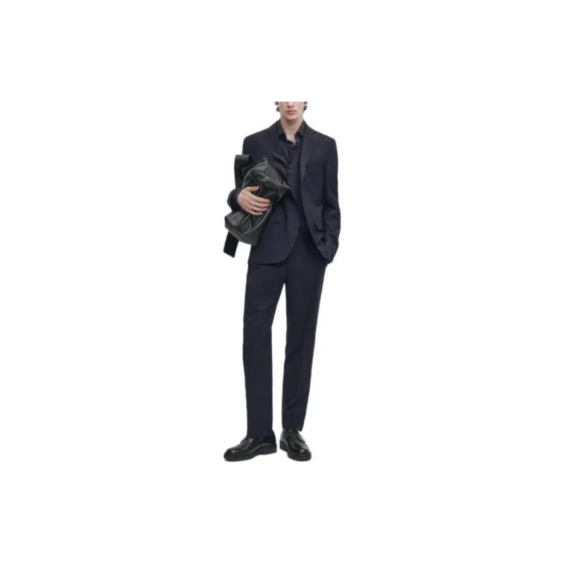 Massimo Dutti Suit Trouser Men's Sea Blue-2