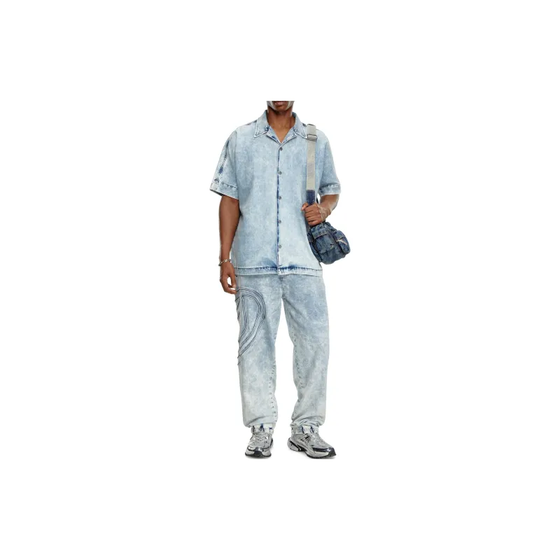 DIESEL D Nabil S Short sleeved Denim Shirt-1