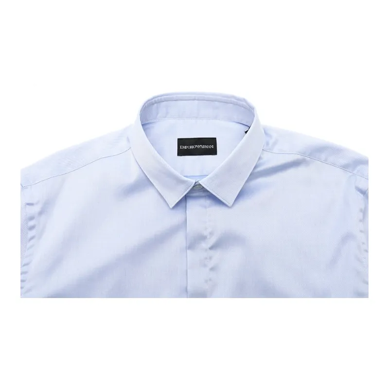 EMPORIO ARMANI SS24 Shirt Men's Light Blue-3