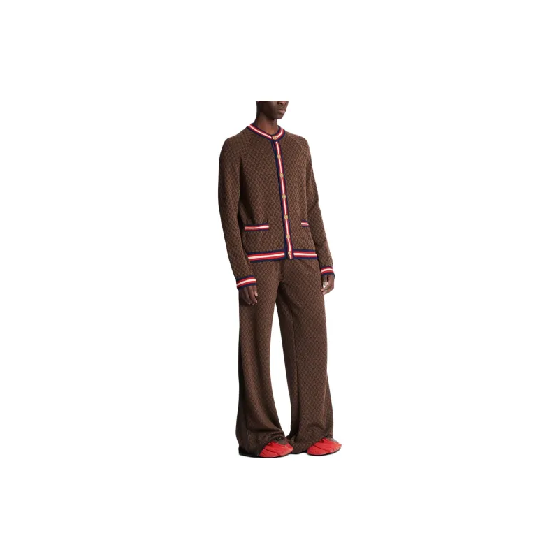 BALMAIN Monogram-intarsia Merino Wool Cardigan-3
