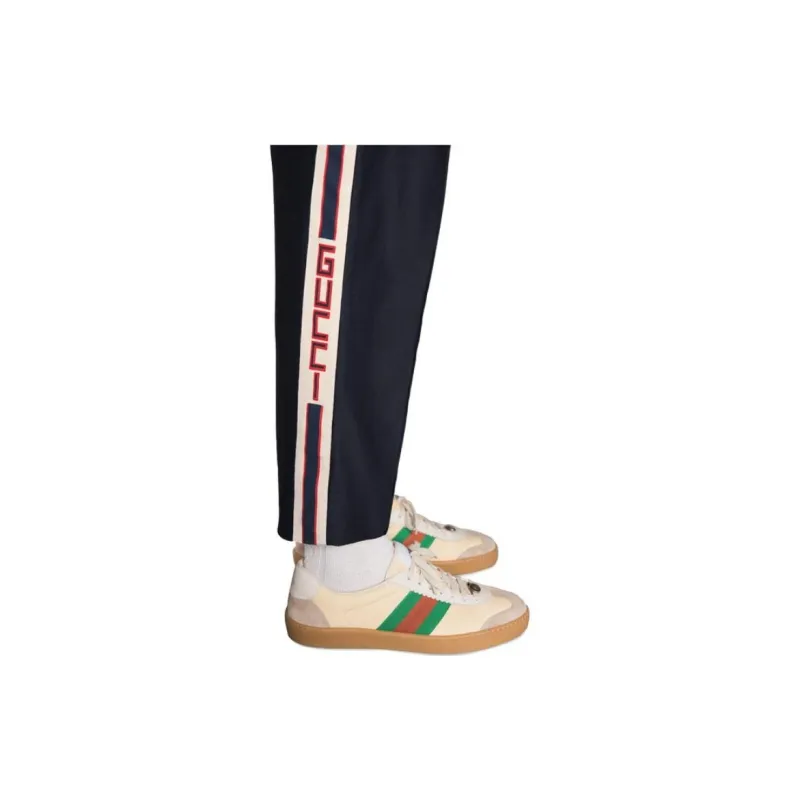 GUCCI Knitted Sports Pants Men's Dark Blue-7