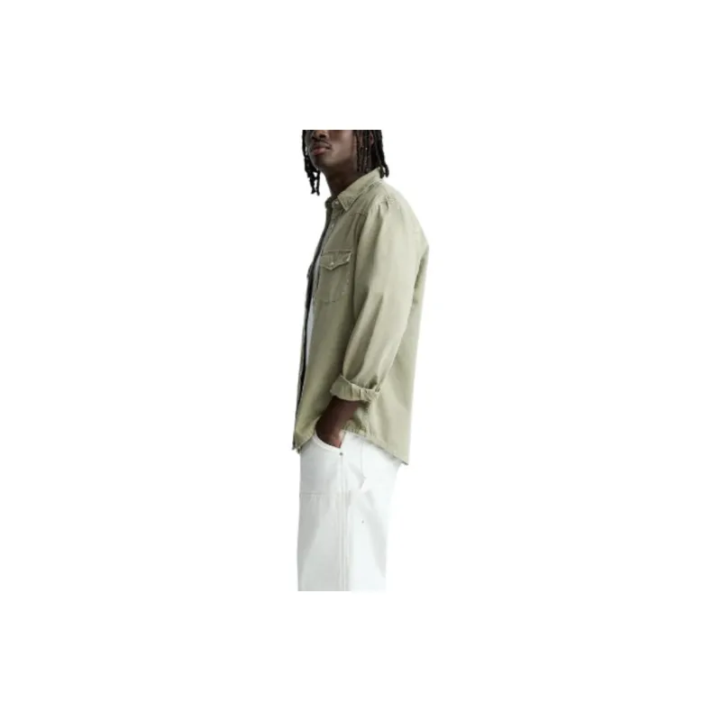 ZARA Shirts Men Light Green-3