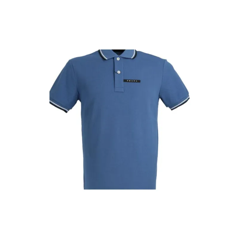 PRADA SS22 Polo Shirt Men's Blue-2