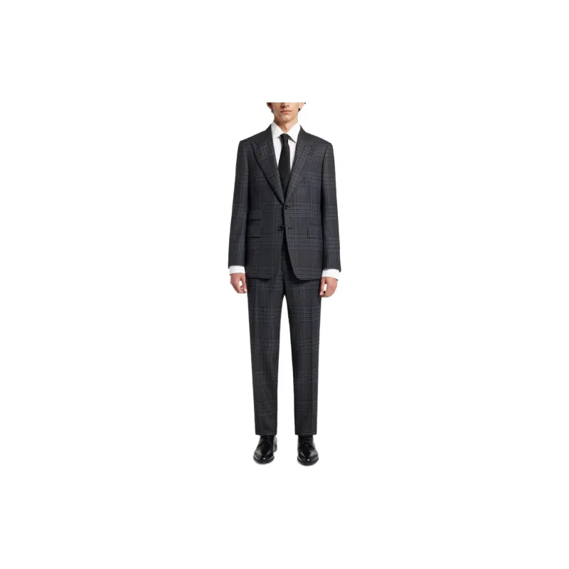 TOM FORD Check pattern Single breasted Suit-2