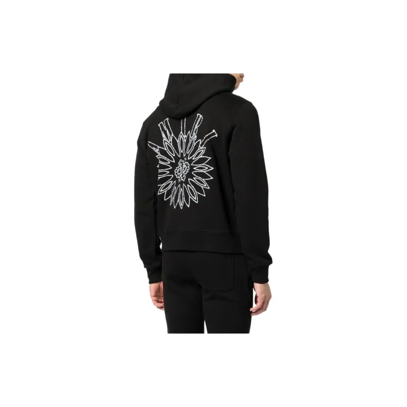 AMIRI Crystal Embellished Logo Hoodie Sweatshirt-2
