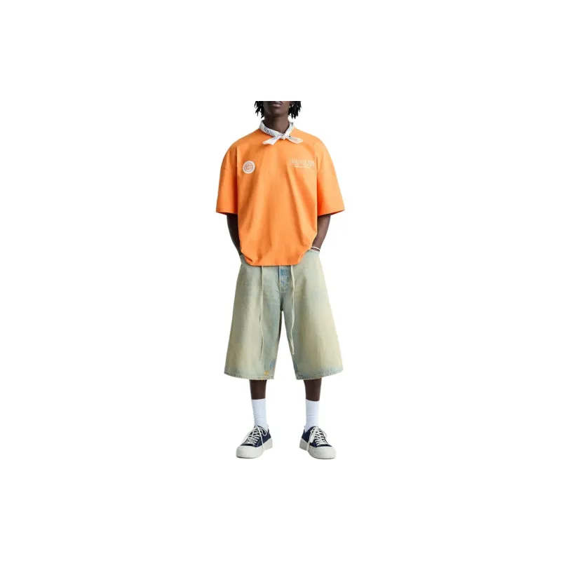ZARA T-Shirts Men Orange-2