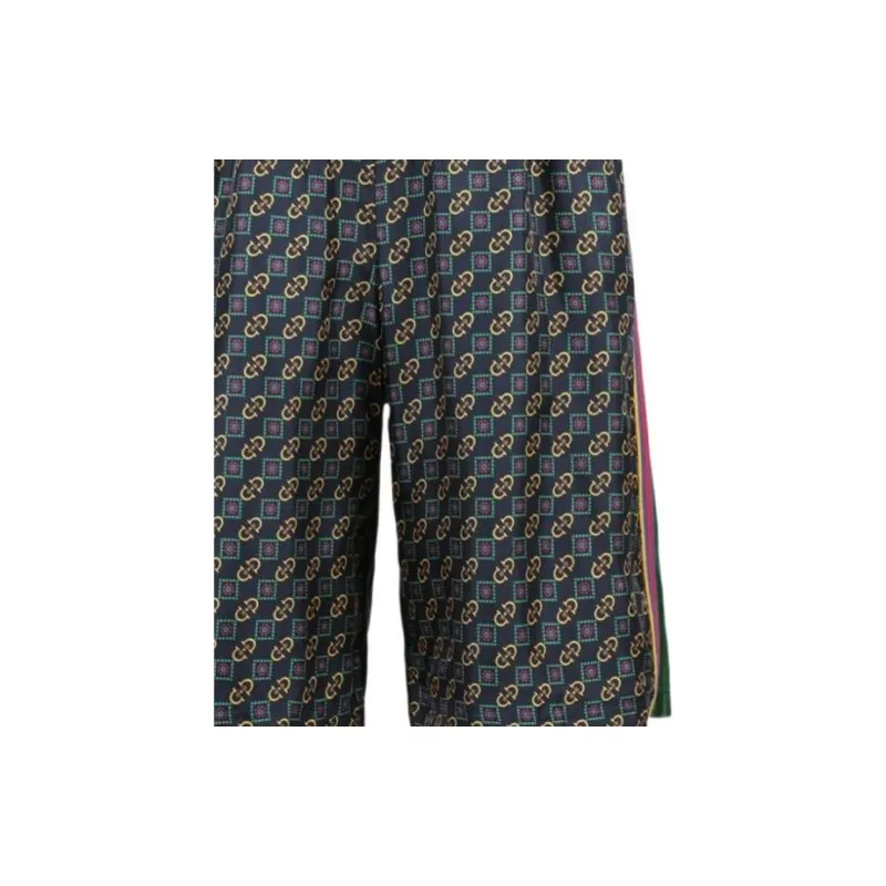 GUCCI Horsebit And Basketweave Cotton Shorts-4