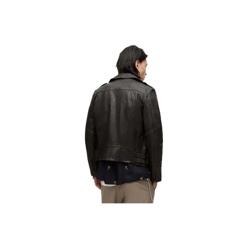 ALLSAINTS Leather Jackets Men Black-2
