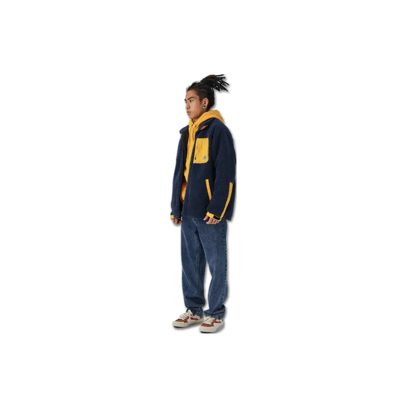 Vision Street Wear Puffer Jacket Unisex Navy Blue-3