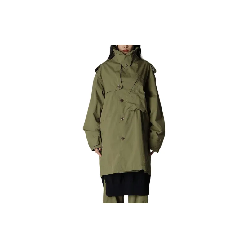Yohji Yamamoto Ground Y FW24 Trench Coat Unisex Khaki-4