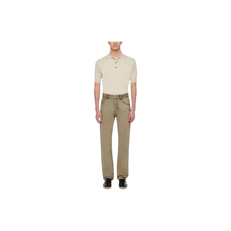 Ferragamo Logo patch Cotton Trousers-1