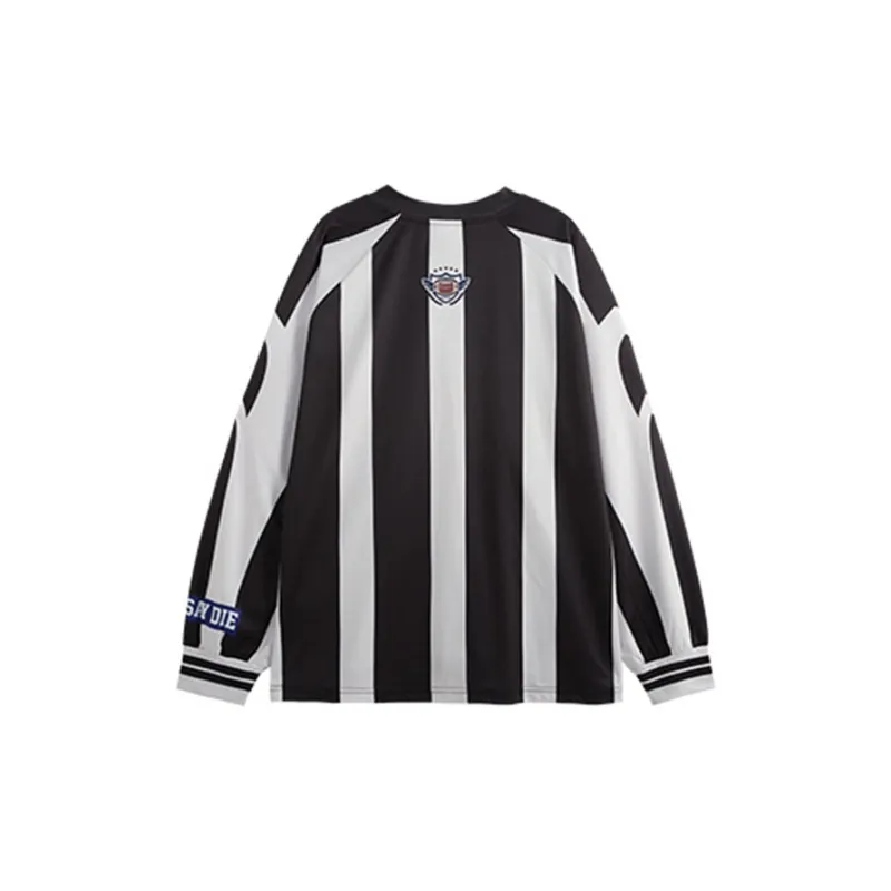 M MAICCO Shirt Men's Black White Vertical Stripes-1