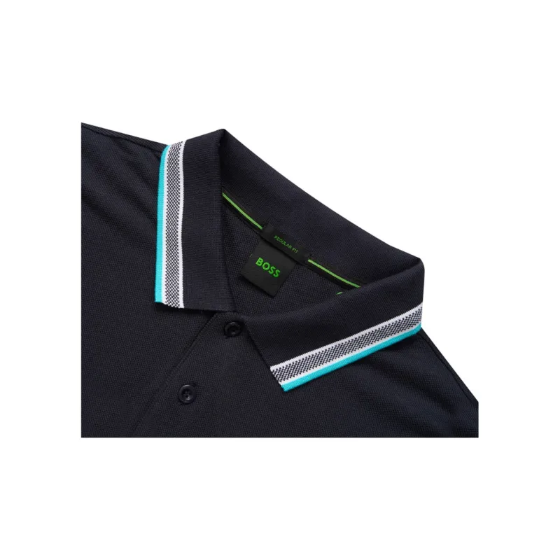 HUGO BOSS Logo Embroidered Short Sleeved Polo Shirt-3