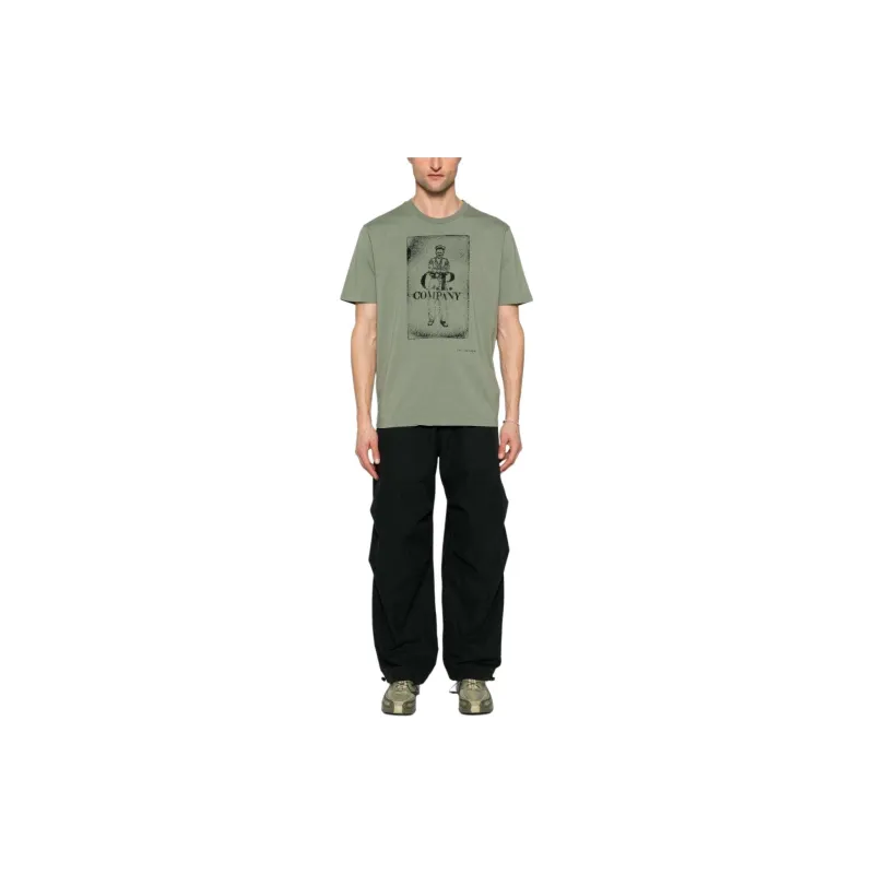C.P.Company Graphic Printed Crewneck T Shirt-1