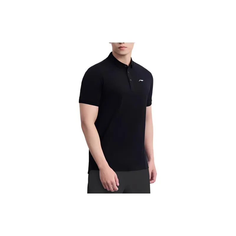 LiNing Polo Shirt Men's Standard Black-3
