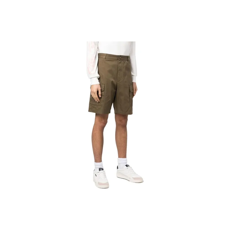 DIESEL Logo embroidered Cotton Cargo Shorts-3