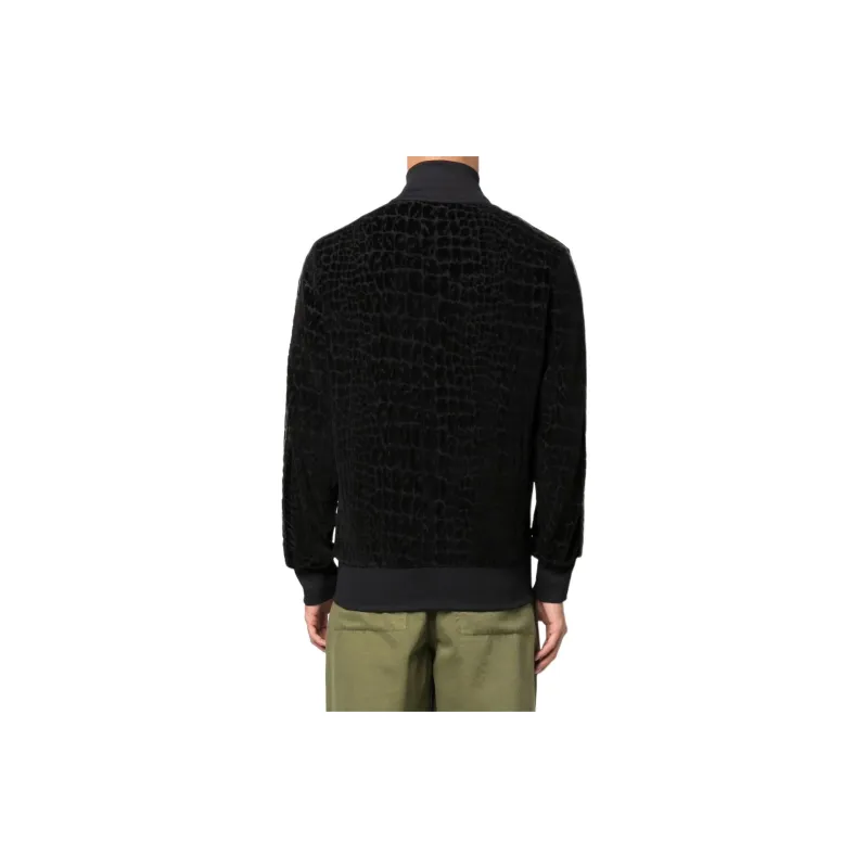 PALM ANGELS Funnel Neck Zip-up Jumper-3